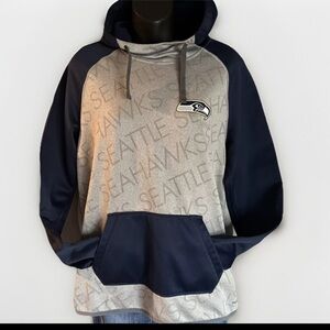 Nike Seattle Seahawks Hoodie Women’s Medium Blue Gray Therma-fit GO HAWKS